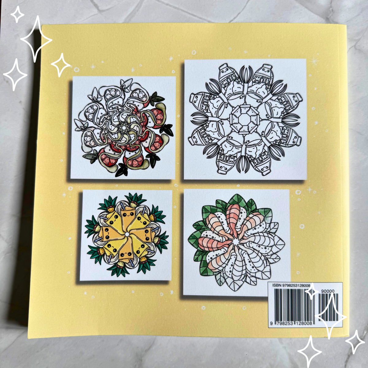 Summer Snacks: Kawaii Mandala Coloring Book