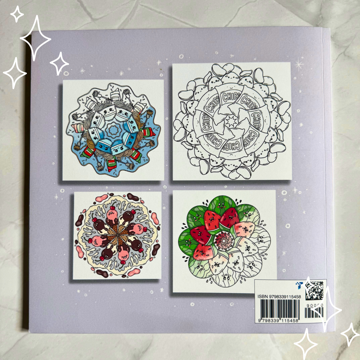 Foodie Friends: Kawaii Mandala Coloring Book