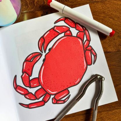 Seafood & Shellfish Coloring Book