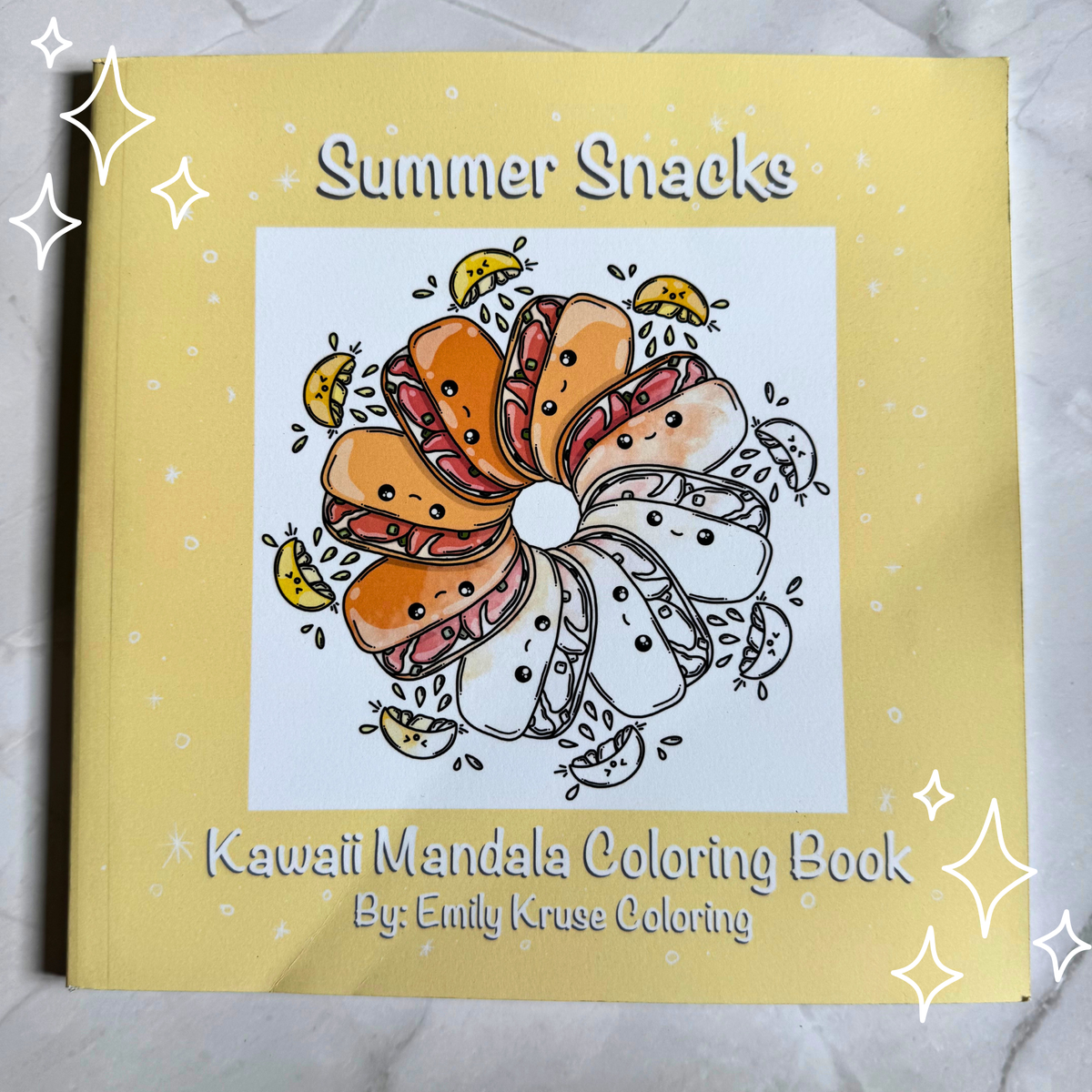 Summer Snacks: Kawaii Mandala Coloring Book