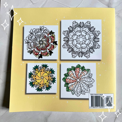 Summer Snacks: Kawaii Mandala Coloring Book