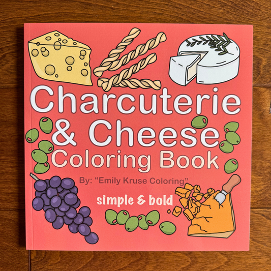 Charcuterie & Cheese Coloring Book