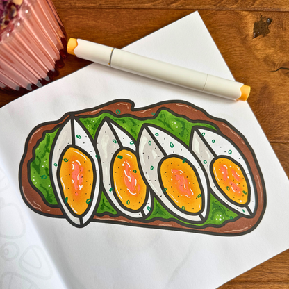 Breakfast & Brunch Coloring Book