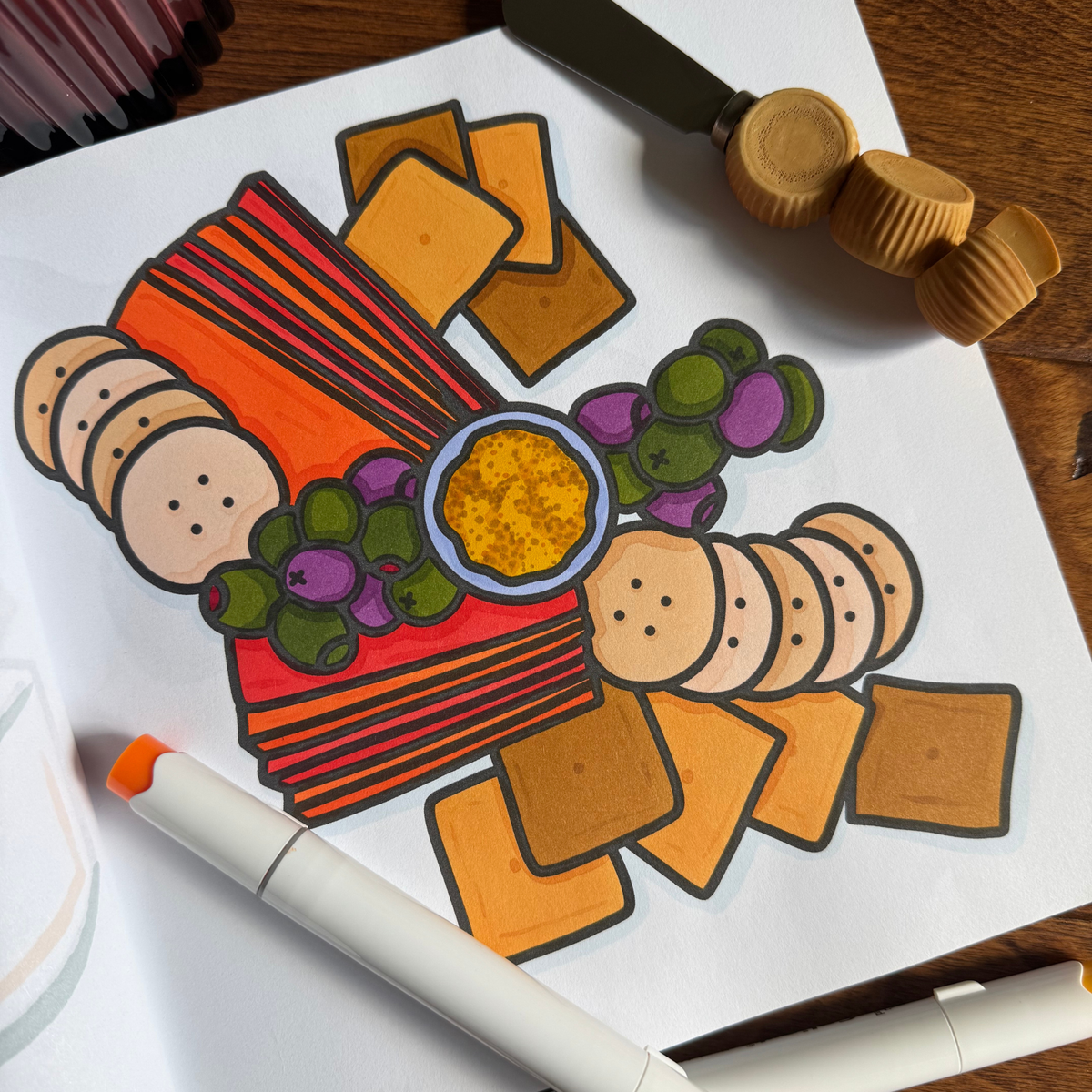 Charcuterie & Cheese Coloring Book