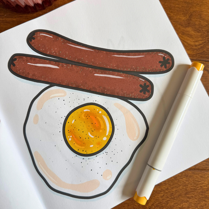 Breakfast & Brunch Coloring Book