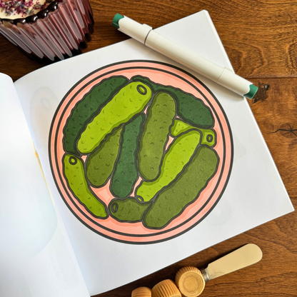 Charcuterie & Cheese Coloring Book