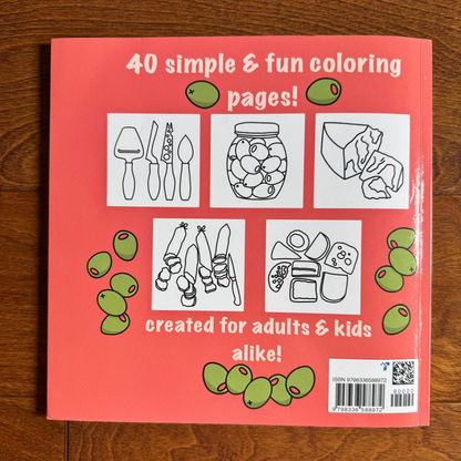 Charcuterie & Cheese Coloring Book