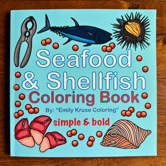 Seafood & Shellfish Coloring Book
