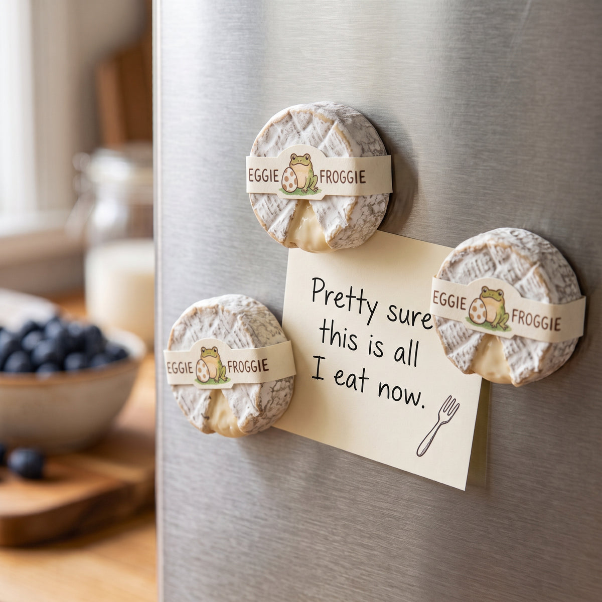 Tiny Brie Wheel Magnet