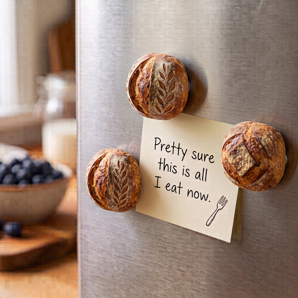 Tiny Sourdough Loaf Magnet